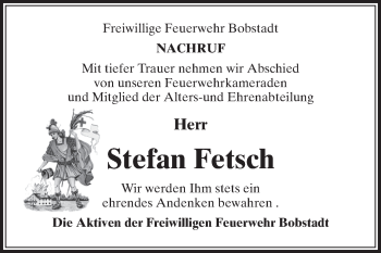 Traueranzeige von Stefan Fetsch von Südhessen Morgen