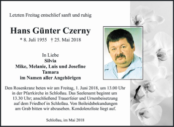 Traueranzeige von Hans Günter Czerny von Fränkische Nachrichten