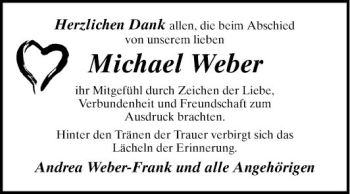 Traueranzeige von Michael Weber von Mannheimer Morgen