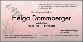 Traueranzeige von Gerhard Dommberger von Mannheimer Morgen