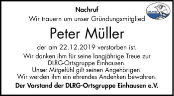 Traueranzeige von Peter Müller von Bergsträßer Anzeiger