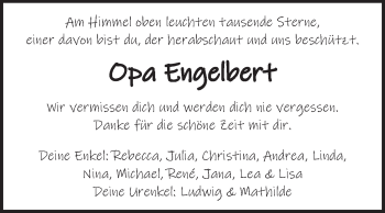 Traueranzeige von Engelbert Hügel 