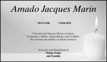 Traueranzeige von Amado Jacques Marin von Mannheimer Morgen