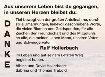 Traueranzeige von Ralf Hollerbach von Fränkische Nachrichten