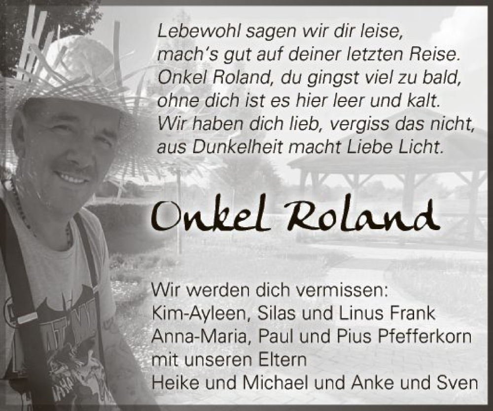  Traueranzeige für Roland Knapp vom 18.10.2022 aus Fränkische Nachrichten