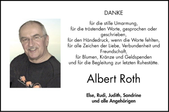 Traueranzeige von Albert Roth von Bergsträßer Anzeiger