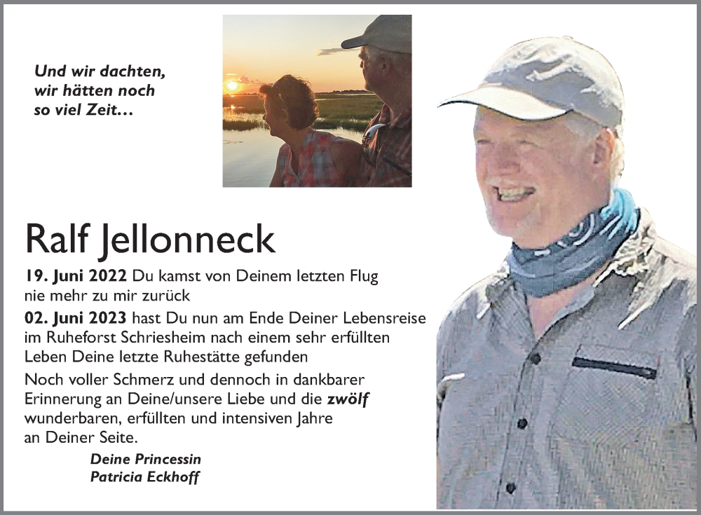  Traueranzeige für Ralf Jelloneck  vom 02.06.2023 aus Mannheimer Morgen