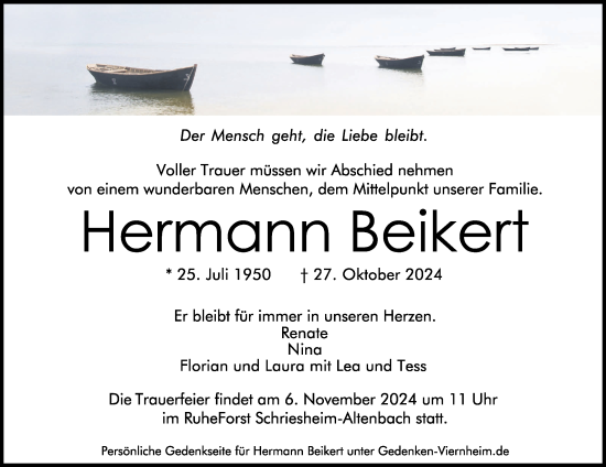 Traueranzeige von Hermann Beikert von Mannheimer Morgen