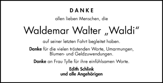 Traueranzeige von Waldemar Walter von Bergsträßer Anzeiger