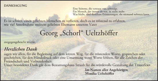 Traueranzeige von Georg Ueltzhöffer von Schwetzinger Zeitung
